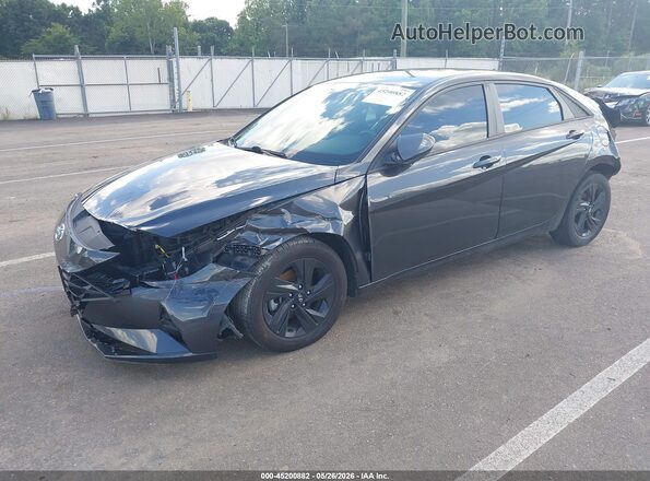 5NPLS4AG3MH051110 2021 HYUNDAI ELANTRA Gray Առջևի ձախ երեք քառորդ տեսարան
