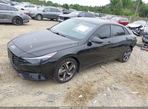 5NPLS4AG4PH112419 2023 HYUNDAI ELANTRA Black Առջևի ձախ երեք քառորդ տեսարան