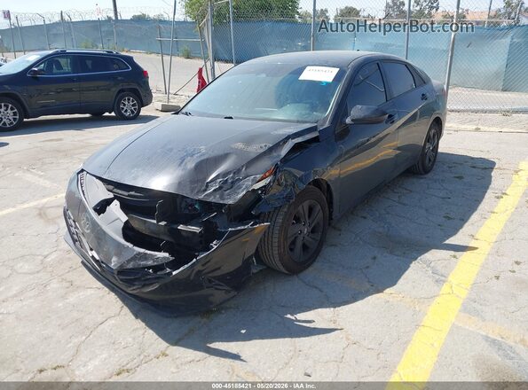 5NPLS4AG8MH004770 2021 HYUNDAI ELANTRA Black წინა მარცხენა ხედი სამი მეოთხედიდან