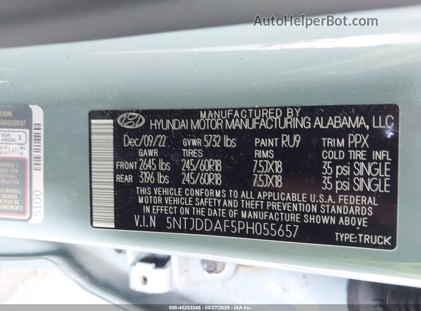 5NTJDDAF5PH055657 2023 HYUNDAI SANTA CRUZ Gray 