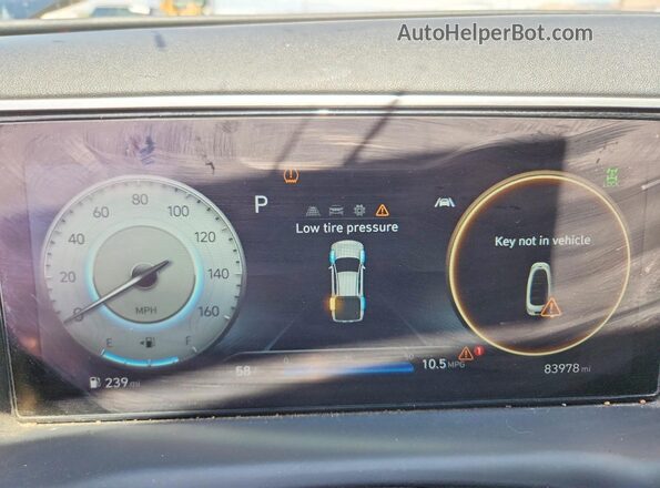 5NTJDDAF6NH001474 2022 HYUNDAI SANTA Black Instrument cluster view
