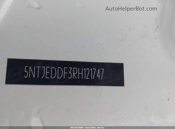 5NTJEDDF3RH121747 2024 HYUNDAI SANTA CRUZ White ძრავის განყოფილების ხედი