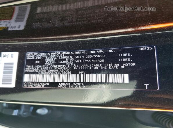 5TDAAAA69TS018086 2026 LEXUS TX Черный Панорамный вид салона 360°