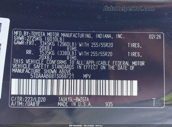 5TDAAAB68TS068721 2026 LEXUS TX 350 Black Շարժիչի բաժամունքի տեսք