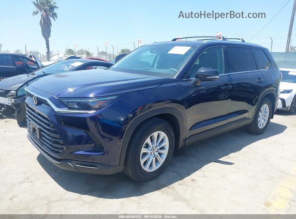 5TDABAA54SS003224 2025 TOYOTA GRAND HIGHLANDER Blue წინა მარცხენა ხედი სამი მეოთხედიდან