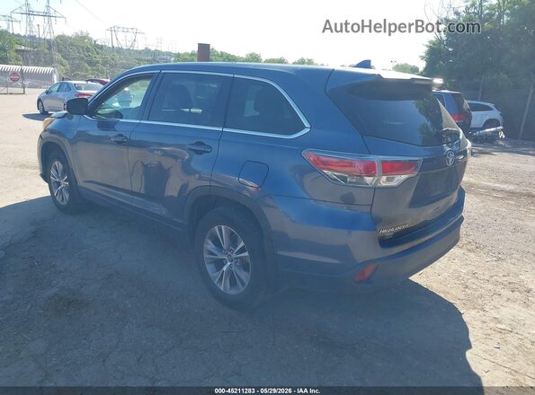 5TDBKRFH0GS258305 2016 TOYOTA HIGHLANDER Blue 