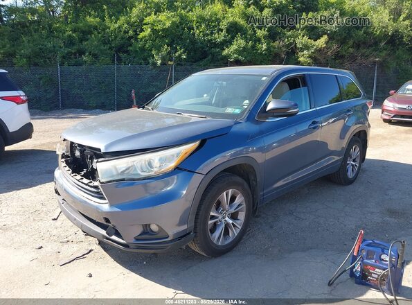 5TDBKRFH0GS258305 2016 TOYOTA HIGHLANDER Blue 