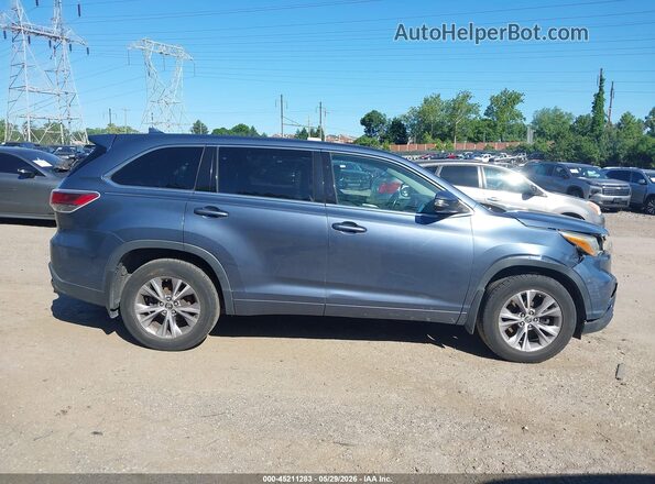 5TDBKRFH0GS258305 2016 TOYOTA HIGHLANDER Blue 
