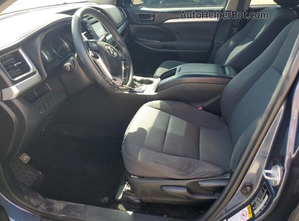 5TDBKRFHXGS261518 2016 TOYOTA HIGHLANDER Blue Widok wnętrza z przodu
