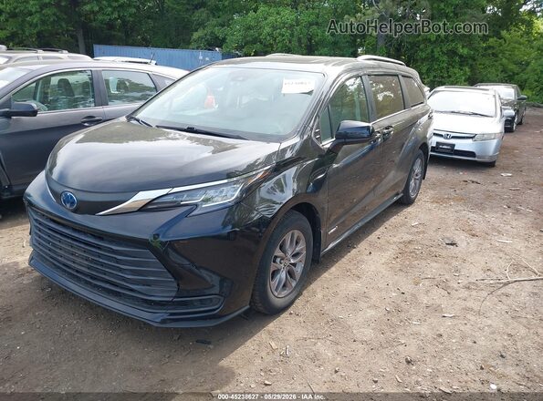 5TDBRKEC3MS049189 2021 TOYOTA SIENNA Black წინა მარცხენა ხედი სამი მეოთხედიდან