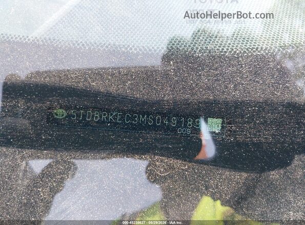 5TDBRKEC3MS049189 2021 TOYOTA SIENNA Black 