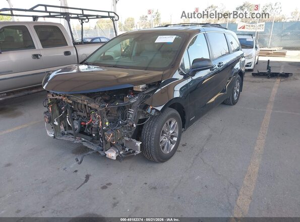 5TDBRKEC4MS015326 2021 TOYOTA SIENNA Black წინა მარცხენა ხედი სამი მეოთხედიდან