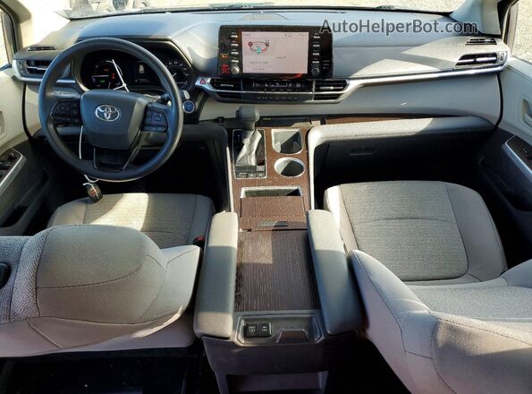 5TDBRKEC7NS078132 2022 TOYOTA SIENNA Gray Widok deski rozdzielczej