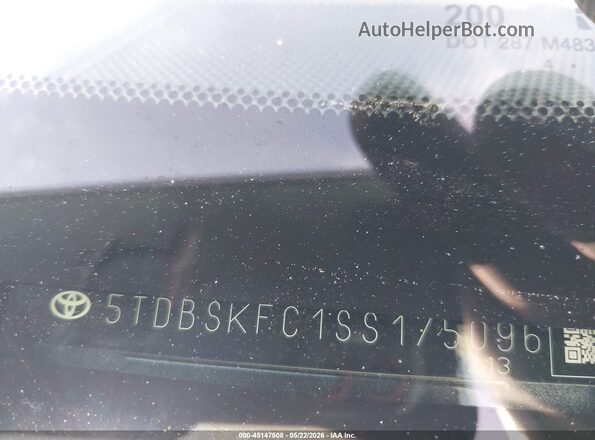 5TDBSKFC1SS175096 2025 TOYOTA SIENNA Серый Вид подкапотного пространства
