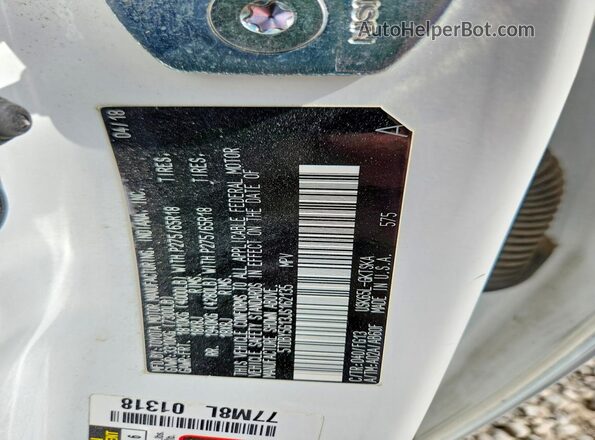 5TDBY5G13JS162135 2018 TOYOTA SEQUOIA Белый Вид подкапотного пространства
