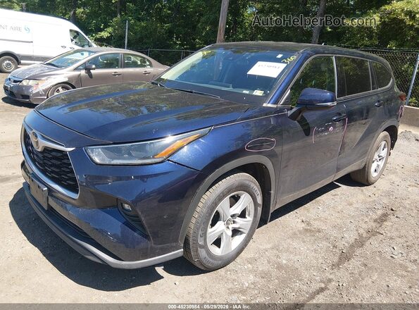 5TDBZRBH7MS131614 2021 TOYOTA HIGHLANDER Синий Передняя левая четверть