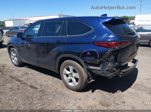 5TDBZRBH7MS131614 2021 TOYOTA HIGHLANDER Синий Задняя левая четверть