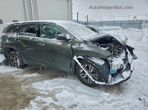 5TDBZRFH1JS485666 2018 TOYOTA HIGHLANDER Зеленый Передняя правая четверть