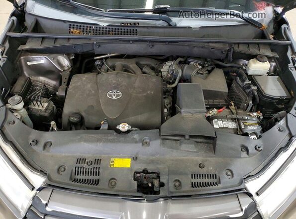 5TDBZRFH1KS916654 2019 TOYOTA HIGHLANDER Gray ძრავის განყოფილების ხედი