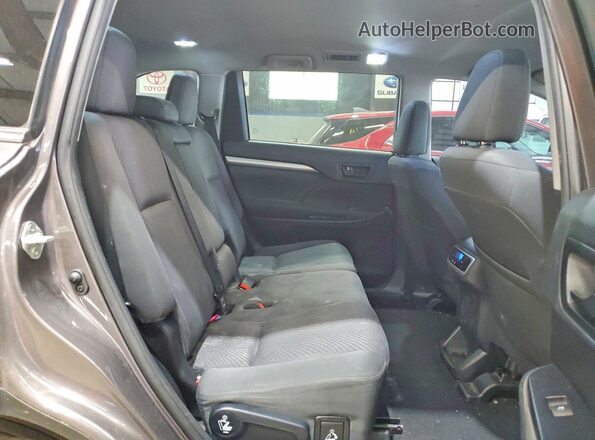 5TDBZRFH1KS916654 2019 TOYOTA HIGHLANDER Gray უკანა სალონის ხედი
