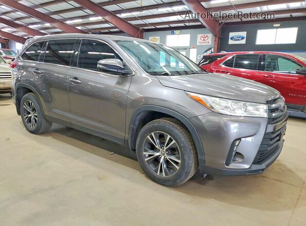 5TDBZRFH1KS916654 2019 TOYOTA HIGHLANDER Gray წინა მარჯვენა