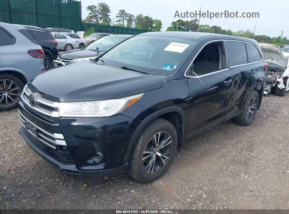 5TDBZRFH7JS822390 2018 TOYOTA HIGHLANDER Black Առջևի ձախ երեք քառորդ տեսարան