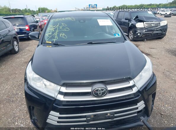 5TDBZRFH7JS822390 2018 TOYOTA HIGHLANDER Black Սարքավորումների վահանակի տեսք