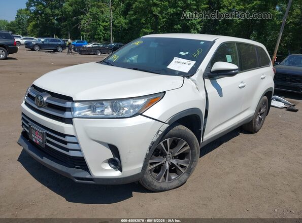 5TDBZRFH9KS717478 2019 TOYOTA HIGHLANDER White წინა მარცხენა ხედი სამი მეოთხედიდან