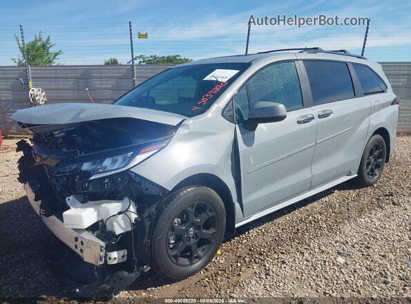 5TDCSKFC4SS155204 2025 TOYOTA SIENNA Gray Առջևի ձախ երեք քառորդ տեսարան