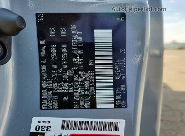5TDCSKFC5PS085865 2023 TOYOTA SIENNA Gray 