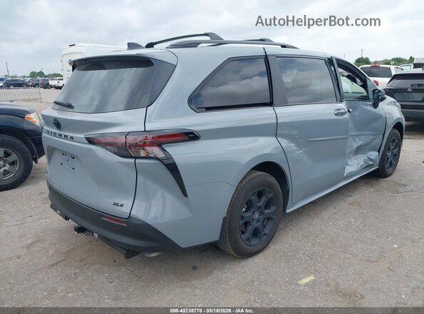 5TDCSKFC8SS222399 2025 TOYOTA SIENNA Gray უკანა მარჯვენა