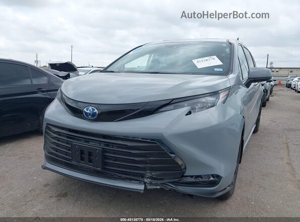 5TDCSKFC8SS222399 2025 TOYOTA SIENNA Gray წინა ხედი