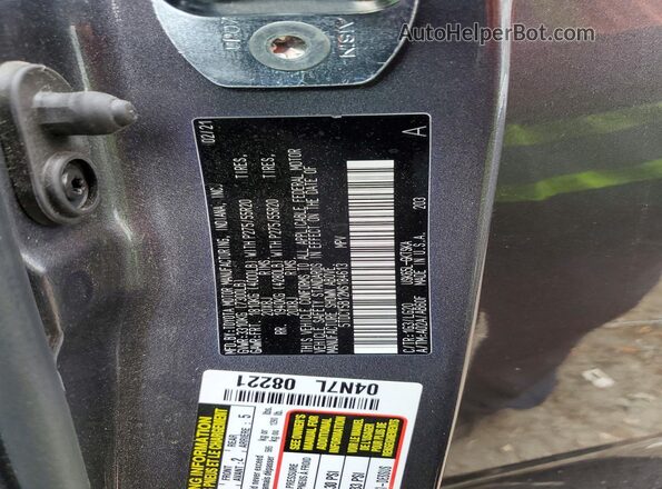 5TDCY5B12MS184613 2021 TOYOTA SEQUOIA Charcoal VIN sticker view