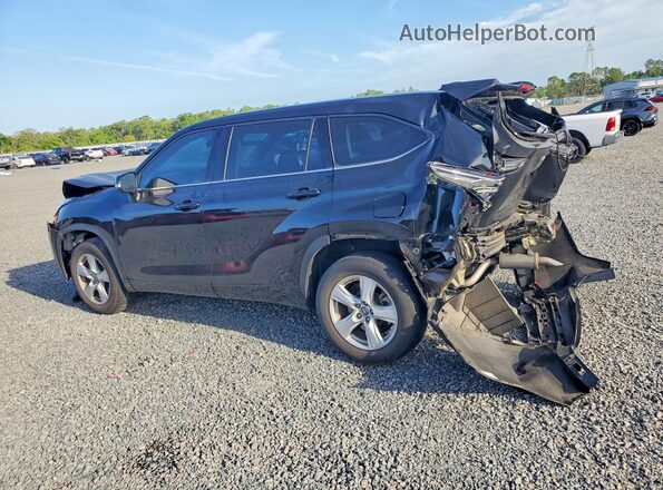 5TDCZRAH8MS054113 2021 TOYOTA HIGHLANDER Black Rear left