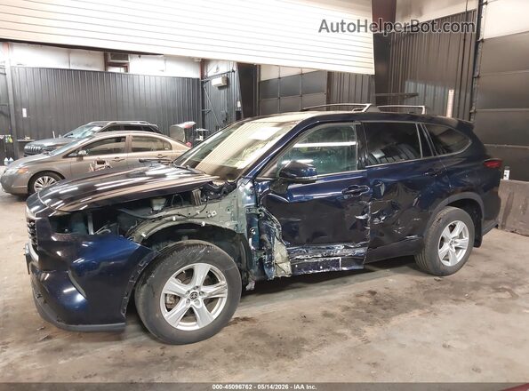 5TDCZRBH2MS133386 2021 TOYOTA HIGHLANDER Blue Դիմացի տեսք