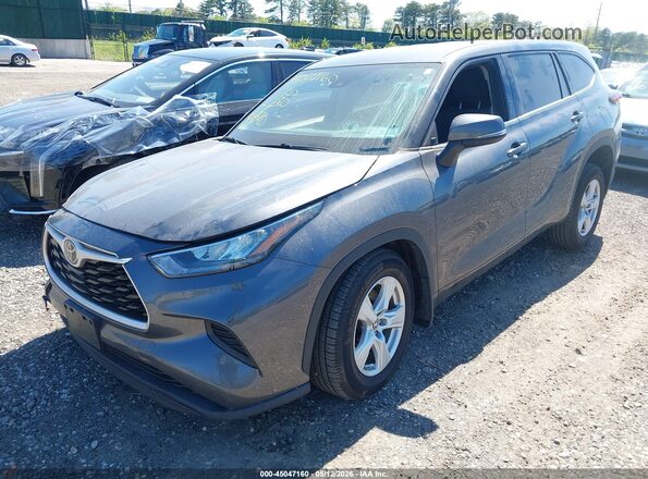 5TDCZRBH8LS514531 2020 TOYOTA HIGHLANDER Gray წინა მარცხენა ხედი სამი მეოთხედიდან