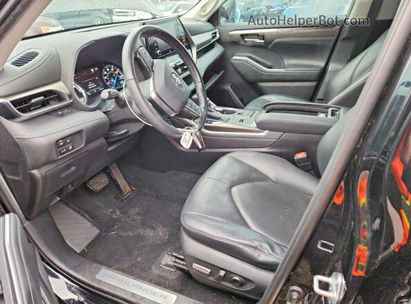 5TDDBRCH7LS005148 2020 TOYOTA HIGHLANDER Black Вид салону спереду