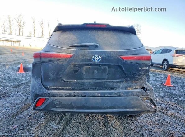 5TDDBRCH7LS005148 2020 TOYOTA HIGHLANDER Black Вид ззаду