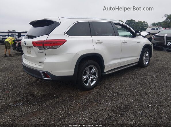 5TDDGRFH0JS044013 2018 TOYOTA HIGHLANDER HYBRID White Tył prawy