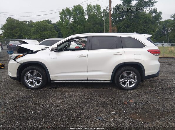 5TDDGRFH0JS044013 2018 TOYOTA HIGHLANDER HYBRID White Widok wnętrza 360 stopni