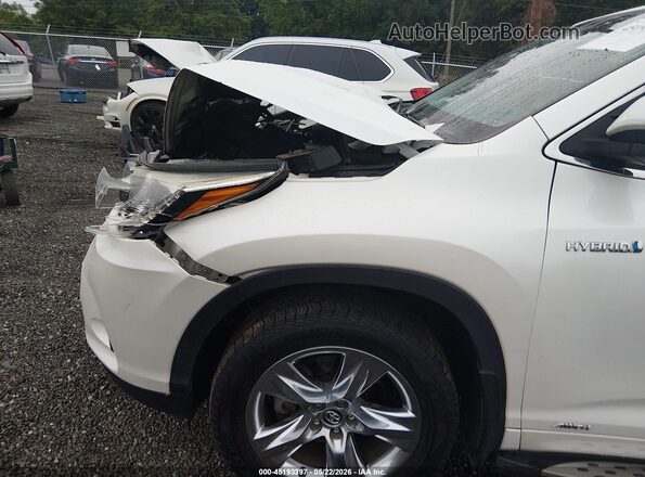 5TDDGRFH0JS044013 2018 TOYOTA HIGHLANDER HYBRID White Widok z przodu