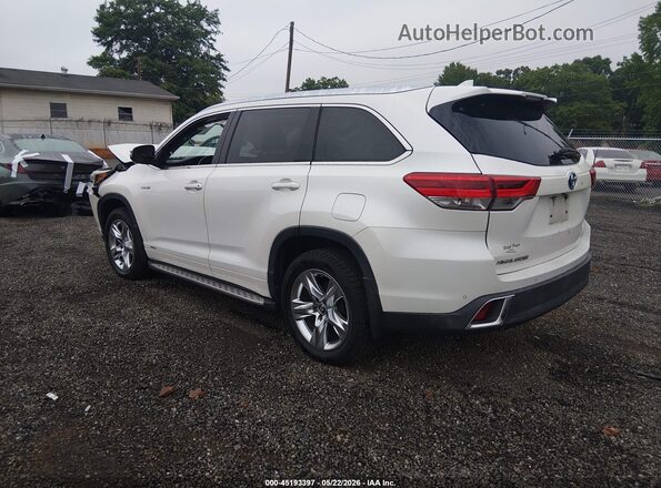 5TDDGRFH0JS044013 2018 TOYOTA HIGHLANDER HYBRID White Tył lewy