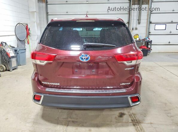 5TDDGRFH0JS046991 2018 TOYOTA HIGHLANDER Burgundy 