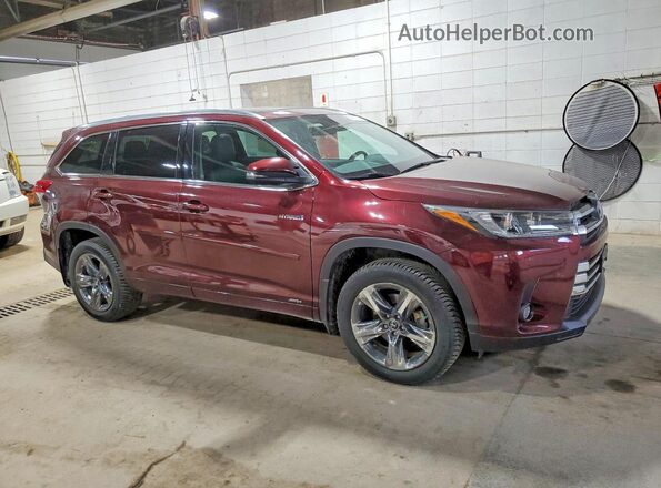 5TDDGRFH0JS046991 2018 TOYOTA HIGHLANDER Burgundy 