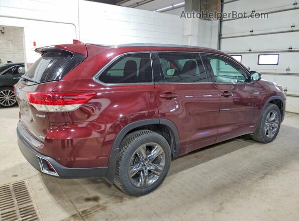 5TDDGRFH0JS046991 2018 TOYOTA HIGHLANDER Burgundy 