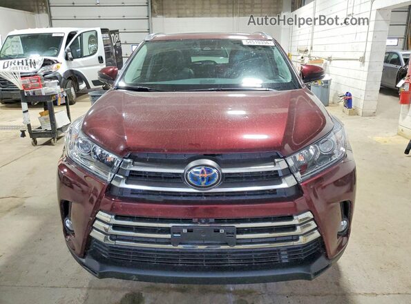 5TDDGRFH0JS046991 2018 TOYOTA HIGHLANDER Burgundy 