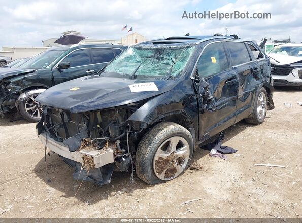 5TDDGRFH4JS042975 2018 TOYOTA HIGHLANDER HYBRID Dark Blue Передняя левая четверть