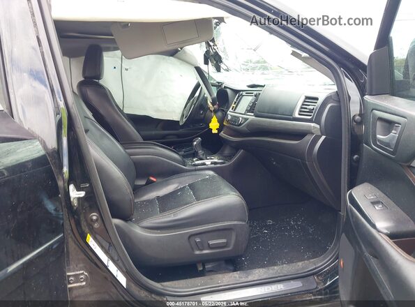 5TDDGRFH4JS042975 2018 TOYOTA HIGHLANDER HYBRID Dark Blue Вид салона спереди