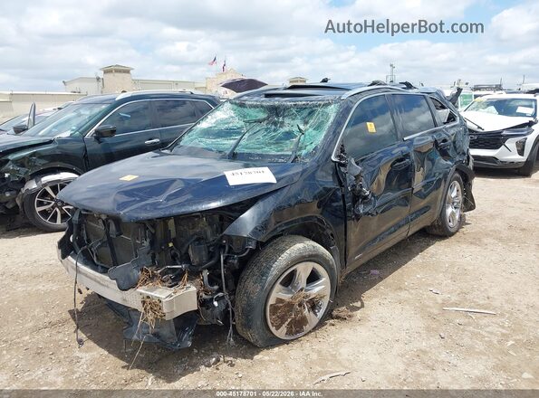 5TDDGRFH4JS042975 2018 TOYOTA HIGHLANDER HYBRID Dark Blue Вид спереди