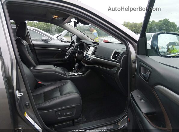 5TDDGRFH9JS047458 2018 TOYOTA HIGHLANDER HYBRID Gray Front interior view